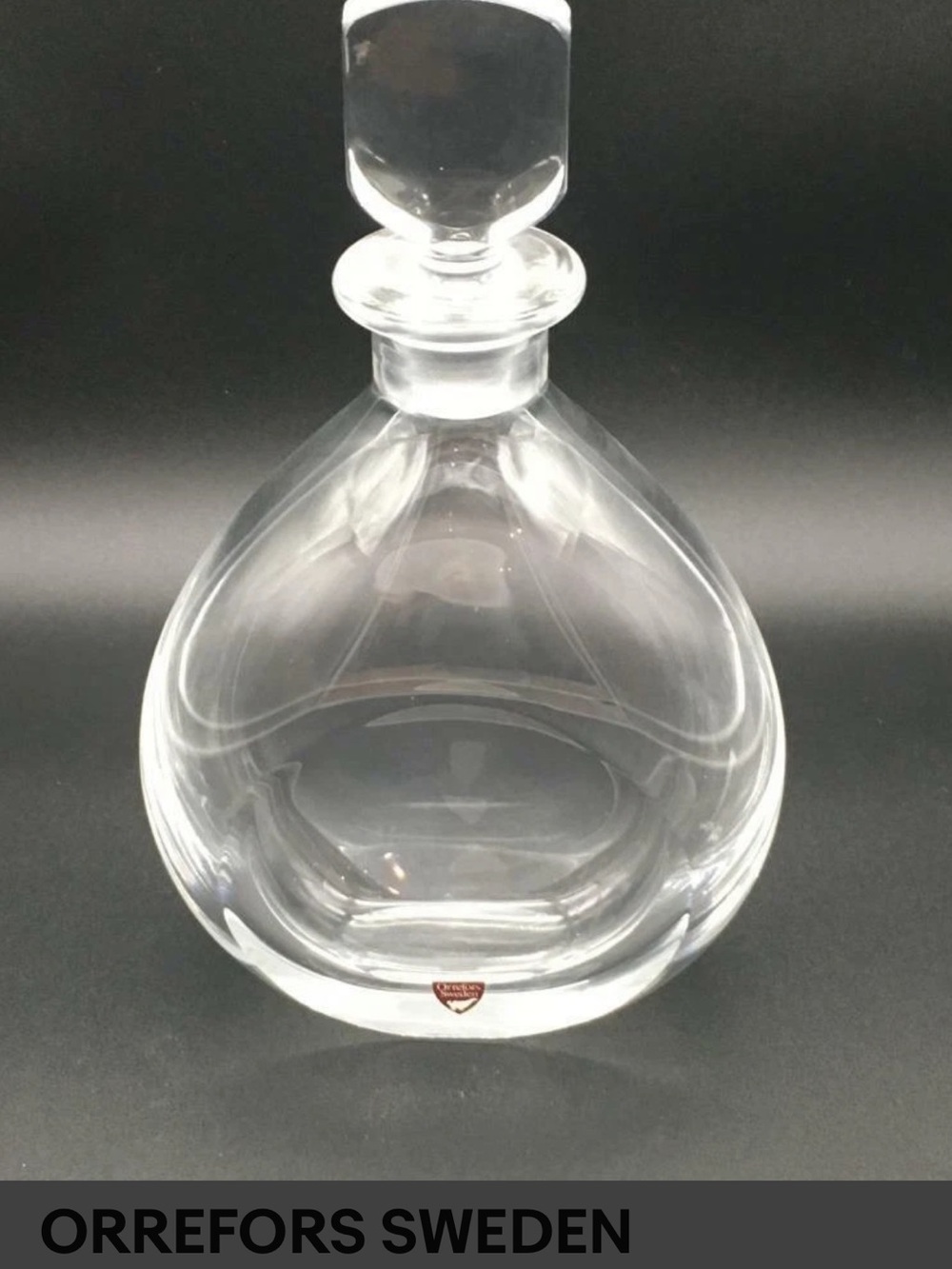 Clear Crystal Decanter - Clear Glass Bar Decanter - Picture 2 of 4